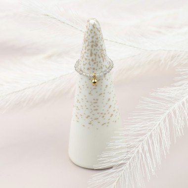 Pierścionek - Labradoryt i kulka