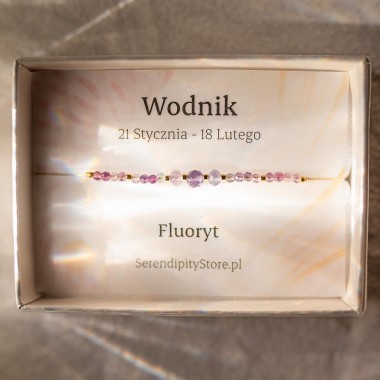 Bransoletka dla Wodnika - Fluoryt