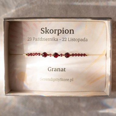Bransoletka dla Skorpiona - Granat